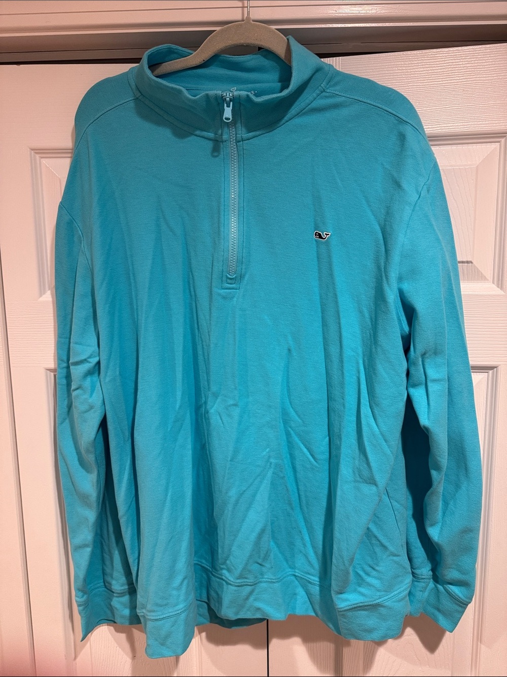Vineyard Vines Men's Quarter-Zip Pullover - Aqua Blue